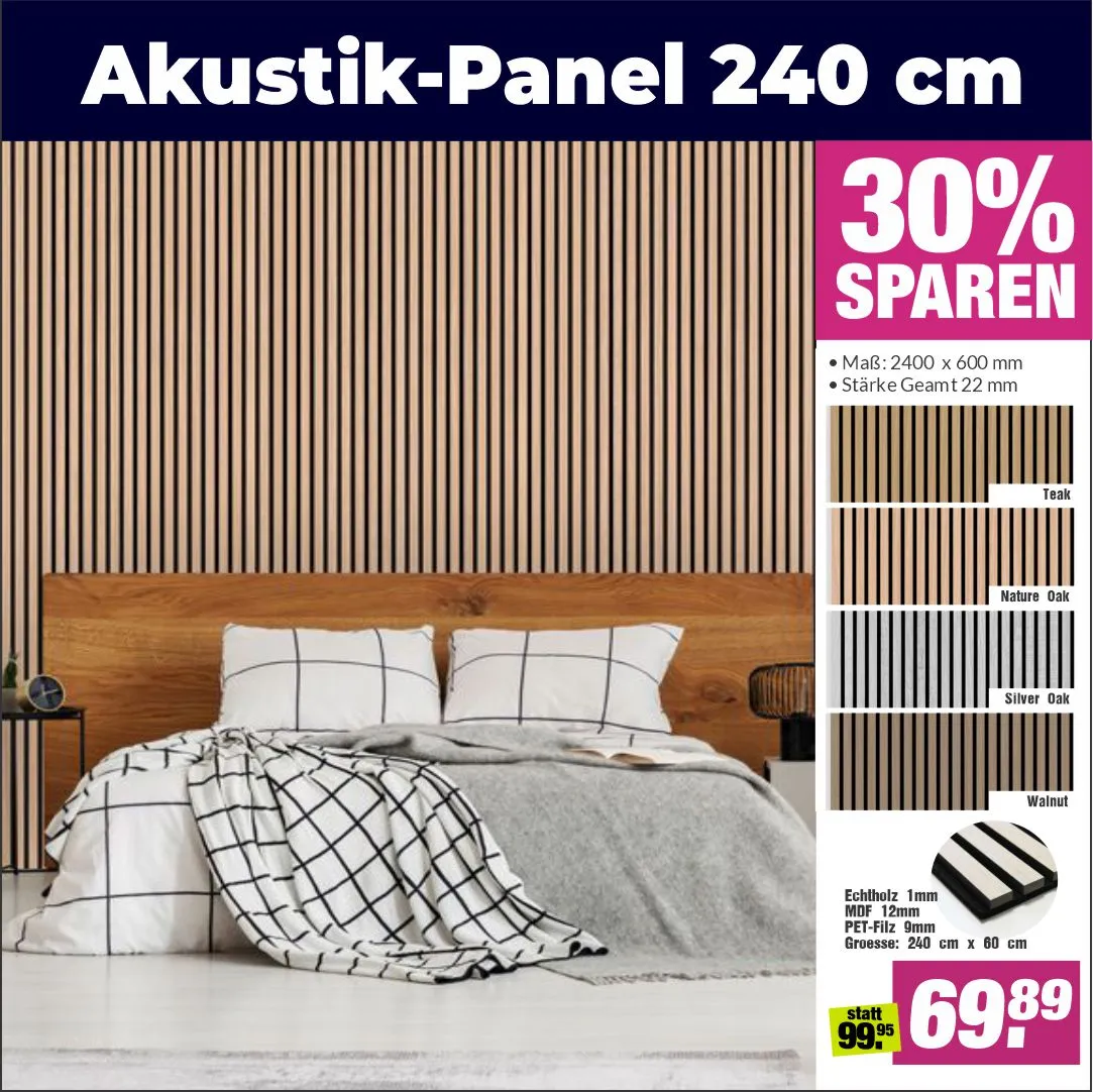Akustik-Panel 240 cm